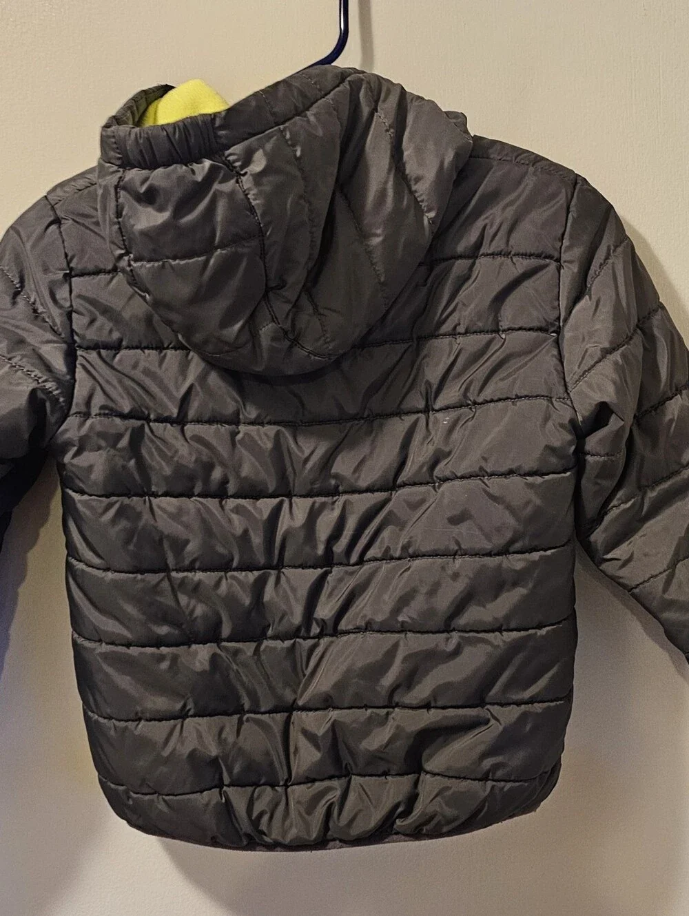 Nike Youth Puffer Jacket Hooded Full Zip Gray Size 7
